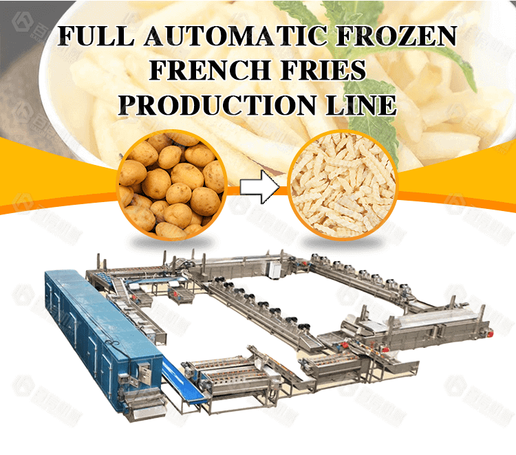 Commercial French Fries Automatic Machine Production Line Capacity