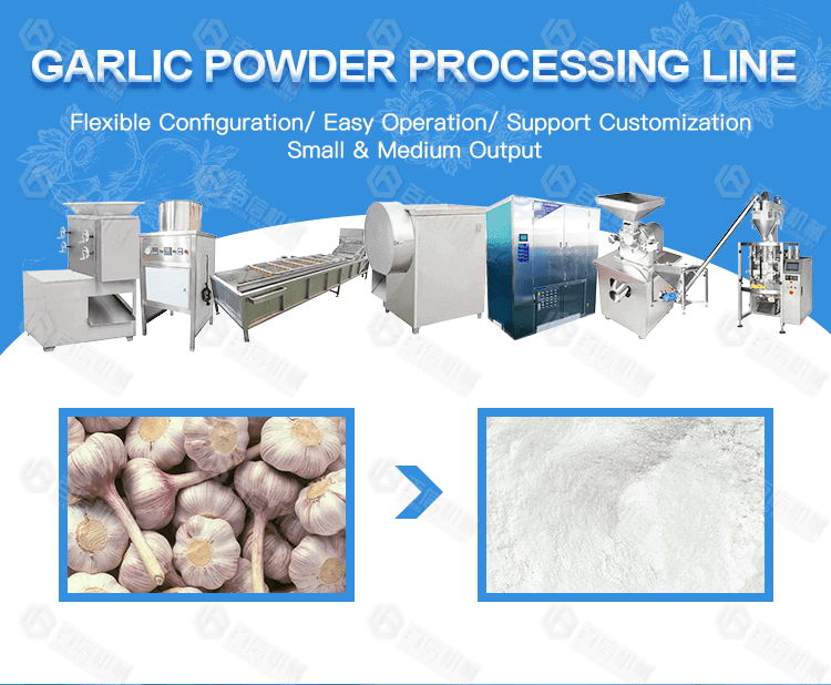 https://www.bxdryer.com/d/images/Fruit%20and%20vegetable%20processing%20machine/Small%20&%20Medium%20OutputGarlic%20Powder%20Processing%20Line%20%20.jpg