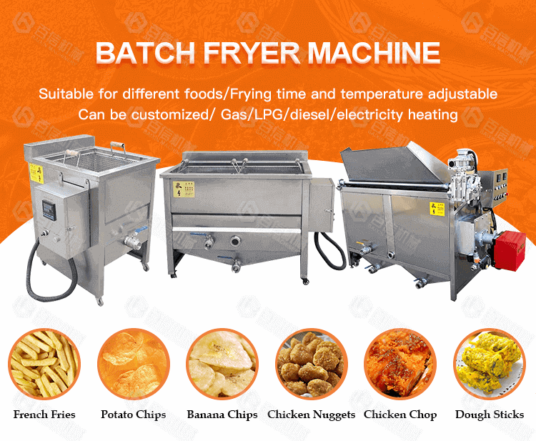 Automatic Stirring Batch Fryer Machine - Baixin