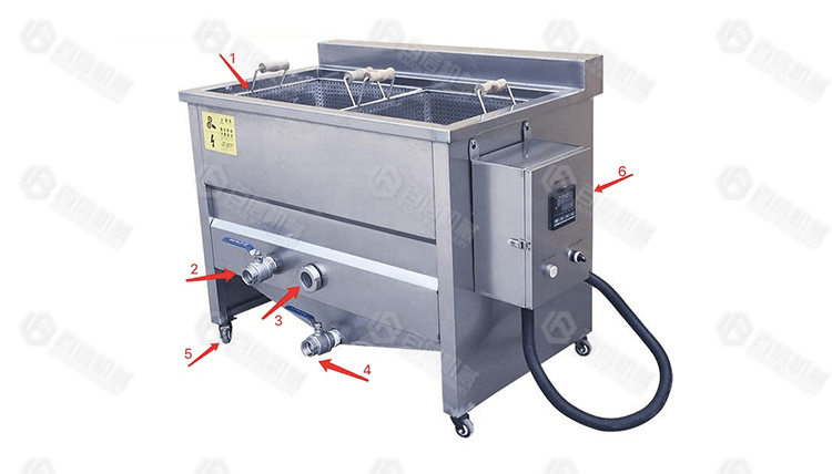 Automatic Stirring Batch Fryer Machine - Baixin